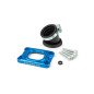 PIPE D'ADMISSION STAGE6 360° AM6 ET DERBI BLEU POUR CARBU PWK 19 - 28MM