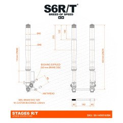 FOURCHE STAGE6 R/T UPSIDE DOWN 650MM - 45/48MM