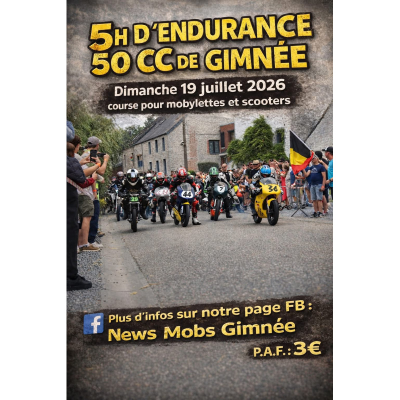 JOG de location 50cc 2FAST pour l'endurance de 5H de GIMNEE 19/07/2026 JOG de location 50cc 2FAST pour l'endurance de 5H de GIMNEE 19/07/2026