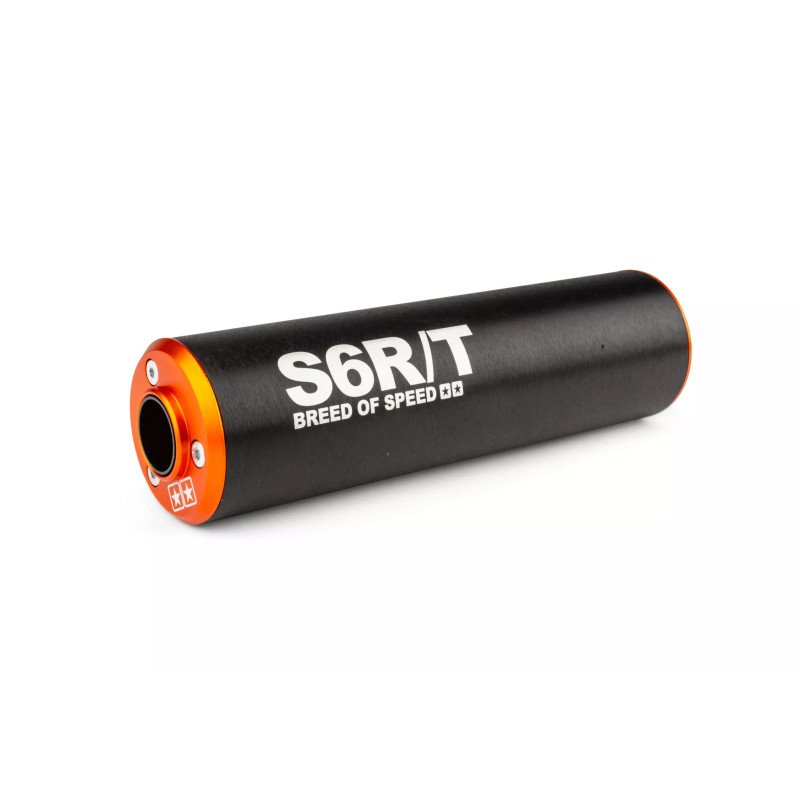 Silencieux d'échappement Stage6 R/T 80 - 100 droit orange / noir