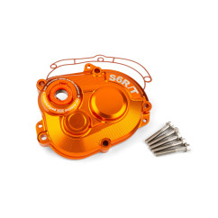 CARTER DE TRANSMISSION STAGE6 R/T MK2 PIAGGIO ZIP ORANGE AVEC VIS TITANE