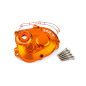 CARTER DE TRANSMISSION STAGE6 R/T MK2 PIAGGIO ZIP ORANGE AVEC VIS TITANE