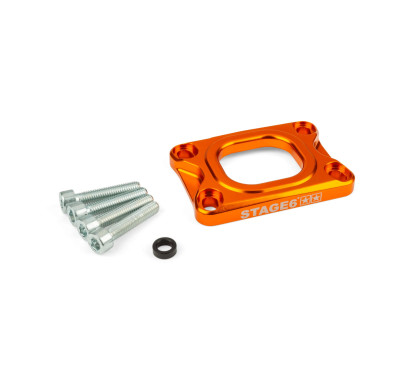 PLATINE PIPE D'ADMISSION STAGE6 360° AM6 ET DERBI ORANGE