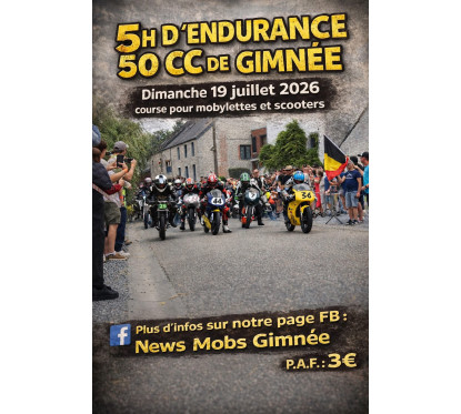 JOG de location 50cc 2FAST pour l'endurance de 5H de GIMNEE 19/07/2026