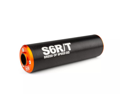 Silencieux d'échappement Stage6 R/T 80 - 100 droit orange / noir
